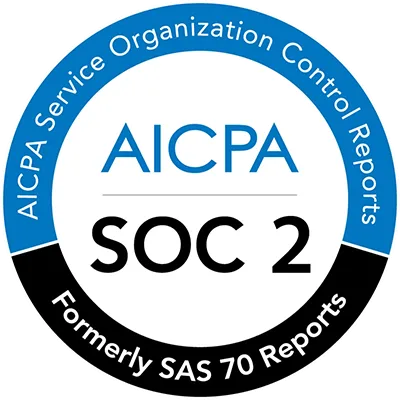 AICPA SOC2 Badge signifying SOC2 compliance